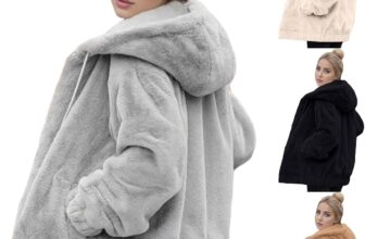 Womens Fleece Jackets Full Zip Winter Warm Womens Fuzzy Fleece Coat Hooded Jackets