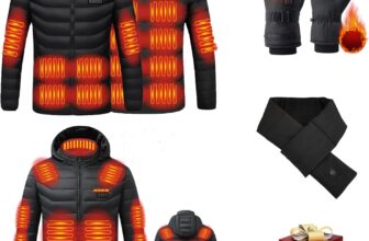 Heated Jacket Women Men,Winter Warm Padded Coat Full Zip USB Charging Electric