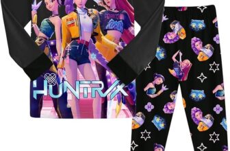 Kpop Pyjamas, Girls Pyjamas Anime Print Kpop Pjs Set 2 Pieces Long Sleeve Shirt and Pants Clothing Set