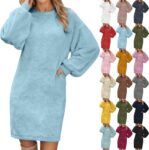Womens Fleece Jumper Dress