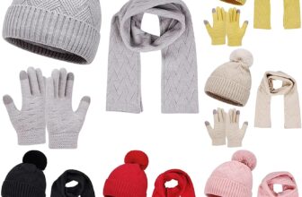 3 PCS Winter Hat Scarf Gloves Set,