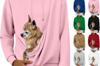 Hoodie With Dog Pouch Plus Size Pet Pouch Funny Sweatshirts With Kangaroo Pocket Hoodie Cute Pet Holder Sweatshirt Autumn Winter Oversized Hoodies Pullover Long Sleeve Tops For Cat Dog Lover