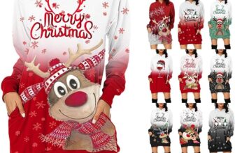 Christmas Jumpers for Women UK 2026 Funny Ugly Light Up Xmas Jumper Ladies Hoodie Sweater Dress Tops Cardigans Long Sleeve Hooded Pullover for Holiday Party Gift Party Gift