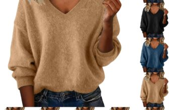 Jumpers for Women UK Winter Lightweight Sweater Soft Comfortable Long Sleeves Plain Pullover Solid Color Casual V Neck Tops