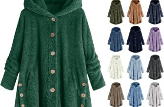 Womens Fuzzy Fleece Coat Fashion Button Down Teddy Fleece Jacket Women Casual
