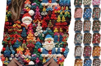 Christmas Jumpers for Women Ladies Santa Claus Xmas Tree Snowman Printed Sweatshirt Cute Funny Hilarious Ugly Sweater