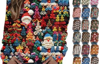 Christmas Jumpers for Women Ladies Santa Claus Xmas Tree Snowman Printed Sweatshirt Cute Funny Hilarious Ugly Sweater