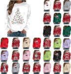 50% OFF Women Christmas Jumpers Ugly Christmas Tree Printed