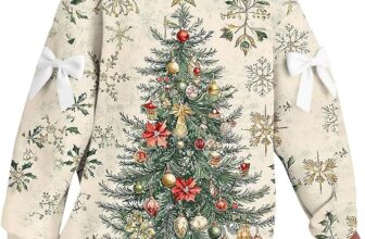 Christmas Jumpers Women Funny Christmas Tree Printed Jumper Plus Size Novelty Xmas Oversized Sweatshirts