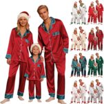 Matching Christmas Pjs for Family Silk Satin 2025 Christmas Pyjamas Set