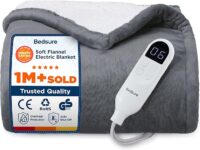 Bedsure Heated Blanket Electric Throw – Heating with 10 Time Settings, 6 Heat Settings