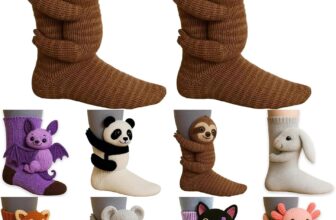Christmas Gifts 3D Knitted Sloth Animal Socks Cute Novelty Christmas Socks for Women