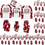 Christmas Family Pyjamas Set, Matching Christmas Pjs For Family, Xmas Graphic Printed Pyjamas, Cozy Christma Pajamas Set For Women Men Kids Baby, Couple Matching Pjs Sets, Nightwear Loungewear Sets