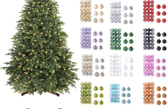 Christmas Baubles,36PCS 30mm Christmas Baubles Xmas Tree