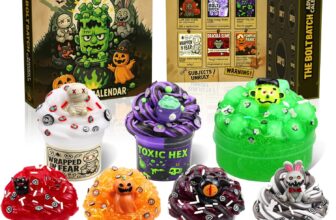 Funewest Advent Calendar 2025-13 Days of Halloween Monster Slime Countdown with Spooky Surprises, Party Favours Gift for Kids Teen Girls Boys