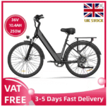 UK STOCK -E26 adult E-bike 250W 36V 13Ah battery commute Electric Bike,26-inch tire city ebike