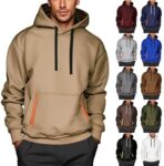 50% off Hoodies for Men 1/4 Zip Pullover Hoodie Fleece Lined Sweatshirts