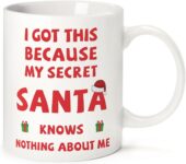 Secret Santa Gifts for Women，330ml Ceramic Coffee Mug, Funny Gifts for Women Men, Christmas Presents for Her Him Friends