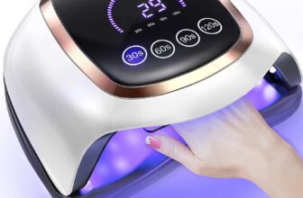 50% OFF NAXBEY LED UV Nail Lamp,168W Gel Nail Lamp with 7.5 Inch Large LCD Touch Screen/4 Timer Setting/Auto Sensor