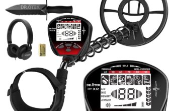DR.ÖTEK Metal Detector for Adults Professional, Lightweight, Pinpoint & Exclusive Memory Mode, Higher Accuracy, IP68 Waterproof Coil, Bigger Backlit LCD Display, New Advanced DSP Chip