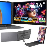 Blackview Laptop Screen Extender – 0.17″Ultra-Thin,14″ FHD 1080P IPS 600g External Portable Monitor for 13″–17.3″ Laptops,Eye Care Mode,Plug & Play,Compatible with Mac,Windows,Android,Linux,Chrome OS