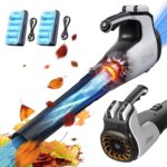 Litheli Brushless Leaf Blower, 180 km/h 15.85 m³/min Battery Leaf Blower with Turbocharger, 40V(2x20V) Cordless Garden Blower for Blowing Leaves, Dust, Snow, Debris, Incl. 2×4.0Ah Batteries