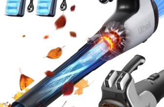 Litheli Brushless Leaf Blower, 180 km/h 15.85 m³/min Battery Leaf Blower with Turbocharger, 40V(2x20V) Cordless Garden Blower for Blowing Leaves, Dust, Snow, Debris, Incl. 2×4.0Ah Batteries