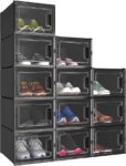 YITAHOME Shoe Box,12Pcs Stackable Shoe Containers