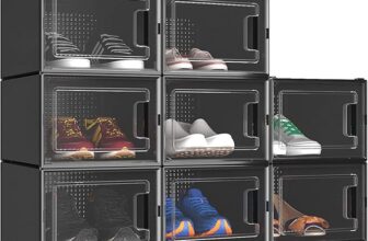 YITAHOME Shoe Box,12Pcs Stackable Shoe Containers