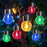 GIGALUMI Hanging Solar Lights Outdoor Garden