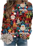 Christmas Jumpers for Women Ladies Santa Claus Xmas Tree Snowman Printed Sweatshirt Cute Funny Hilarious Ugly URL： https://amzn.to/3LgAVBr  #ad