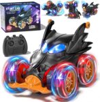 Remote Control Cars for Kids, 2.4Ghz Fast RC Stunt Bat Truck with Cool Lights for Boys, Outdoor Toys Gift for Age 4-7 3 4 5 6 7 Year Old Toddlers