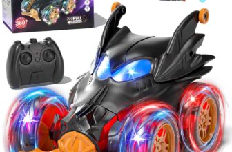 Remote Control Cars for Kids, 2.4Ghz Fast RC Stunt Bat Truck with Cool Lights for Boys, Outdoor Toys Gift for Age 4-7 3 4 5 6 7 Year Old Toddlers