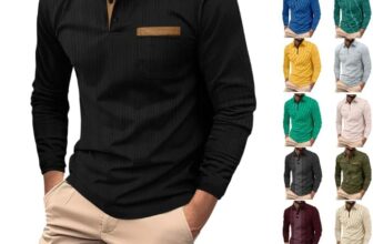 Polo Shirts for Men Adult Long Sleeve T Shirt