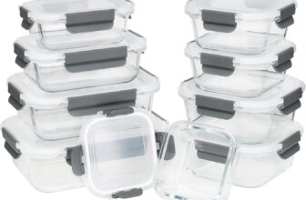 Glass food storage container sets