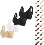 4 Pack Bras for Women Non Wired Seamless Bra