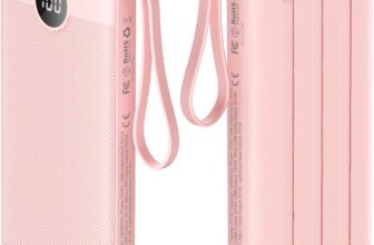 VRURC 10000mAh Power Bank With Built in Cables