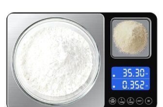 Dual Platform Kitchen Scales with High Precision: 15kg/33lb Capacity at 1g & 500g Capacity at 0.01g