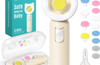 COSLUS Baby Nail File Electric: 16 in1 Safe for ​​Sleep Trim Grind Gentle Baby Nail File