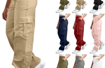 Womens Cargo Trousers High Waist