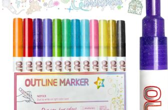 12 Colors Double Line Outline Marker Pens