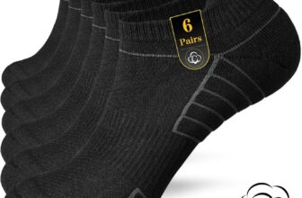 Cevapro Mens Running Socks, Anti Blister Thick Cushioned Trainer Sock