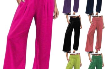 Cotton Linen Trousers Womens Wide Leg