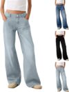 Wide Leg Jeans for Women Low Waist