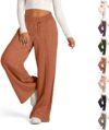 Wide Leg Trousers for Women UK Elastic High Waist Joggers