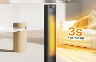 Midea 30 Inch Electric Heater, 2000W Ceramic Tower Heater with Thermostat and Remote Control