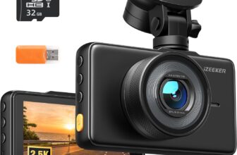 iZEEKER 2.5K Dash Cam, 1440P QHD Car Camera with Free 32GB Card,