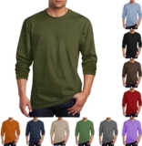 50% off Mens Long Sleeve T Shirt Lightweight Classic Sports Tops Plain Crew Neck T-Shirt