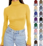 50% off Turtle Neck Tops for Women Long Sleeve Base Layer Tops