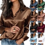 50% off Satin Blouses for Women Elegant Silk Tops